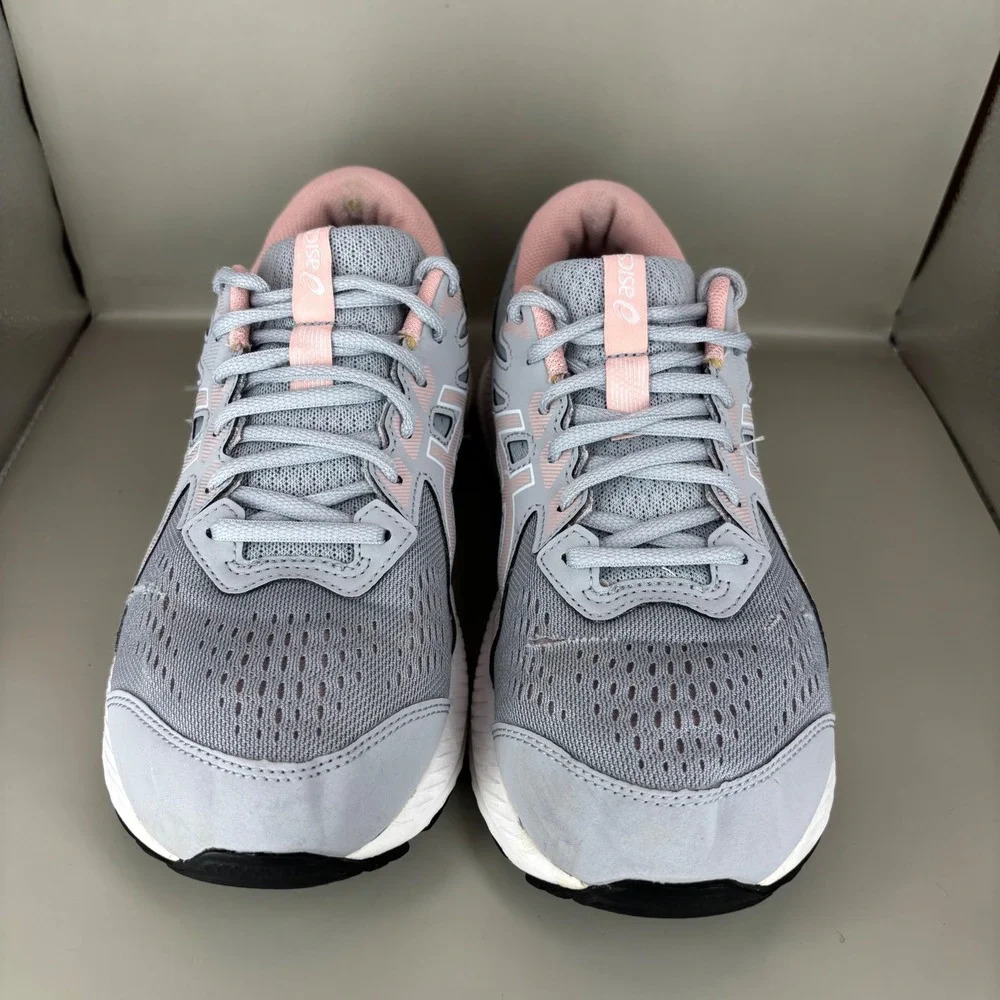 Asics Gel-Contend 8 Womens Running Shoes Grey Pink 1012B319 Wide Size 9.5